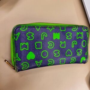 Blue and Green Graphic Wallet